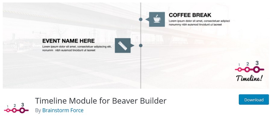 Timeline Module for Beaver Builder BSF plugin