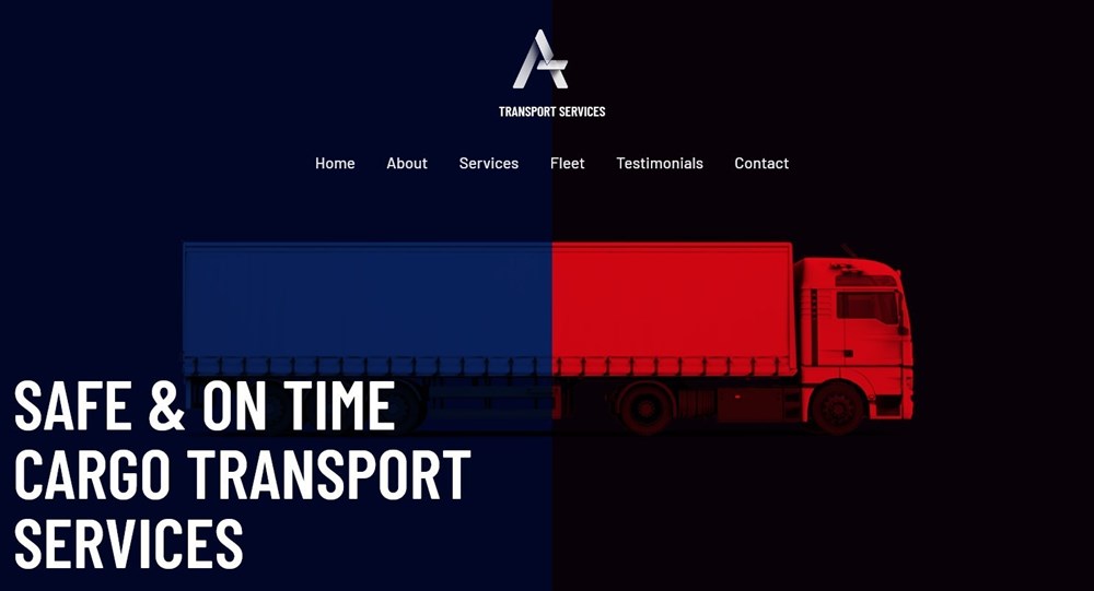 Transport Services Elementor website