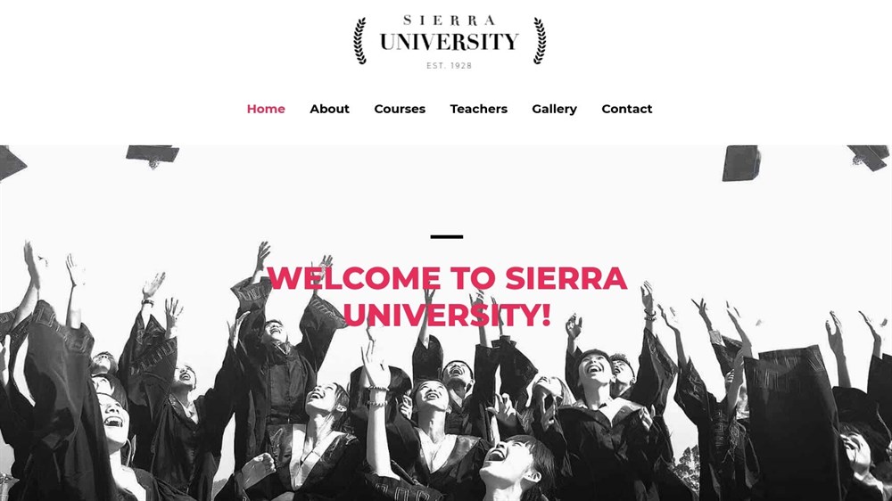 University demo site