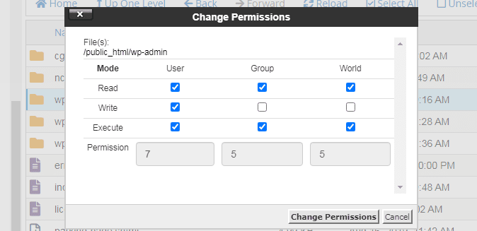 cPanel user permissions