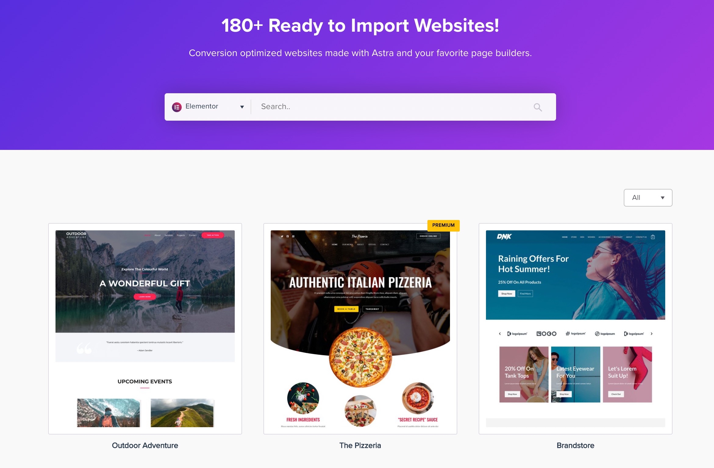 180+ Ready Templates Library