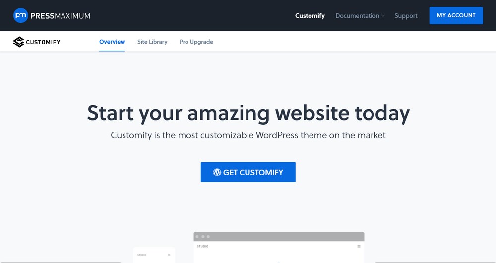 Customify WordPress theme