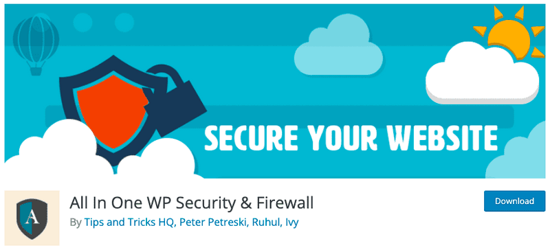 All in one WP security and firewall