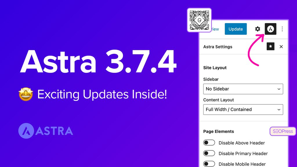 Astra 3.7.4: SEOPress Breadcrumb Support, Gutenberg Core Block Improvement, and More Astra 3.7.4