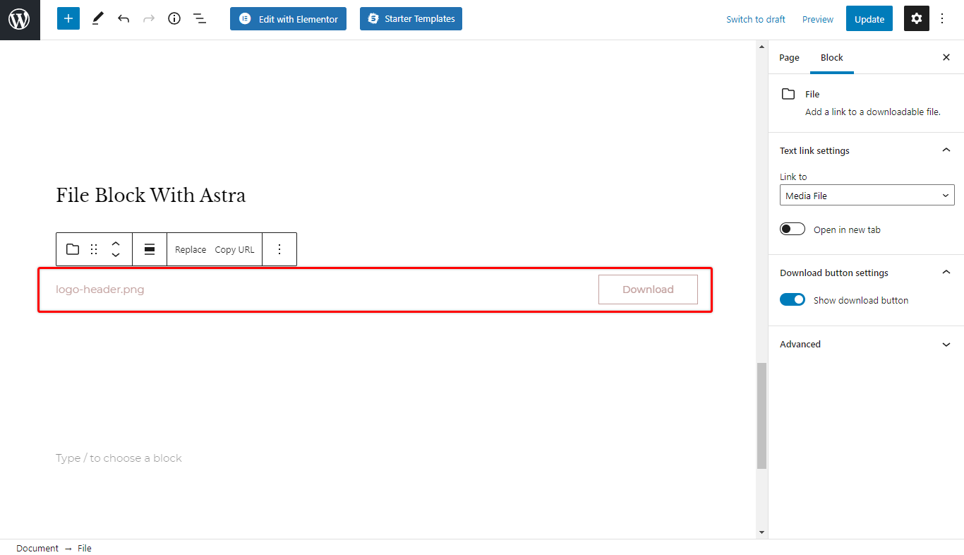 Astra 3.7.4 文件块设计