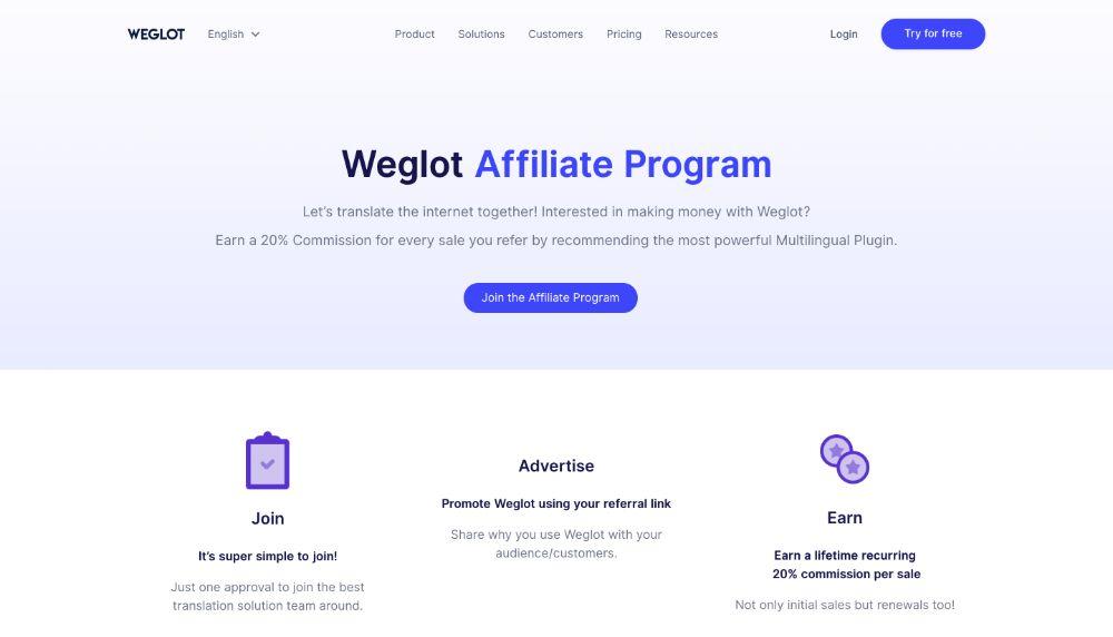 weglot  affiliate program