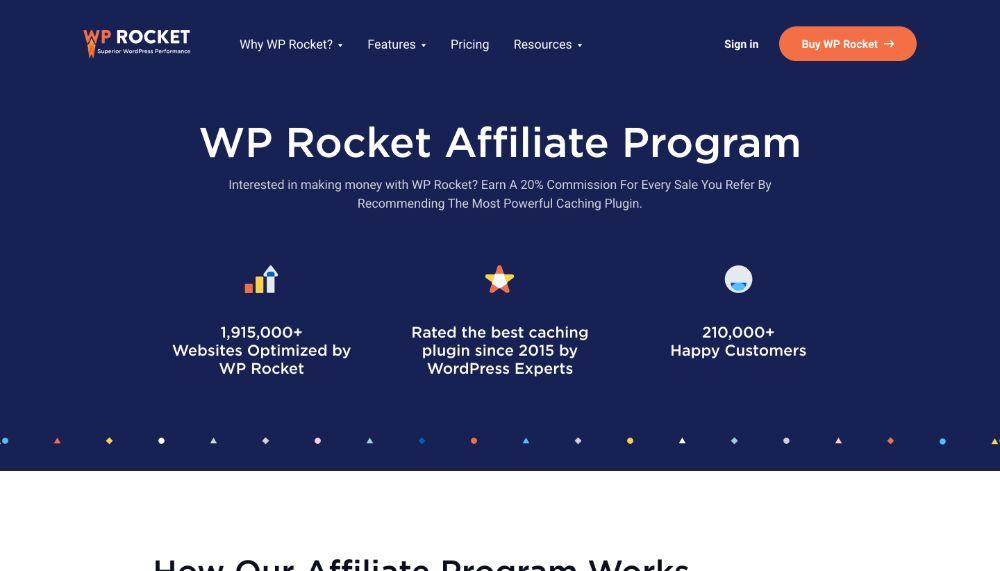 wp rocket wordpress affiliate program