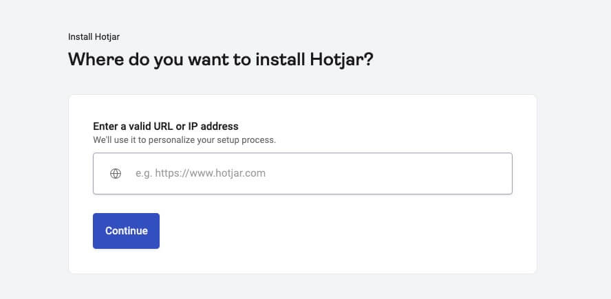 Hotjar account setting