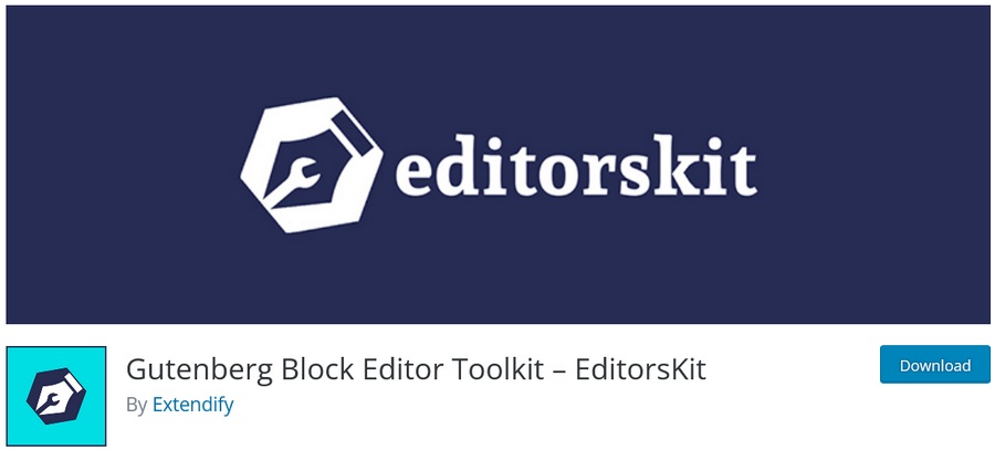 Gutenberg Block Editor Toolkit EditorsKit