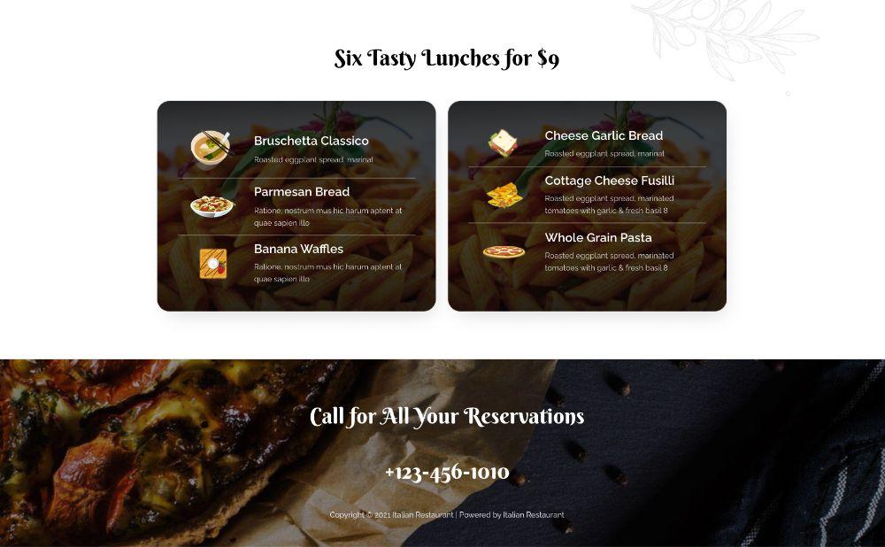 add menu in restaurant website