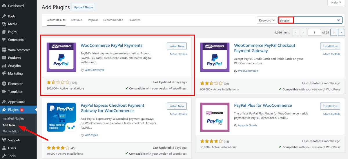 install woocommerce paypal payments plugin