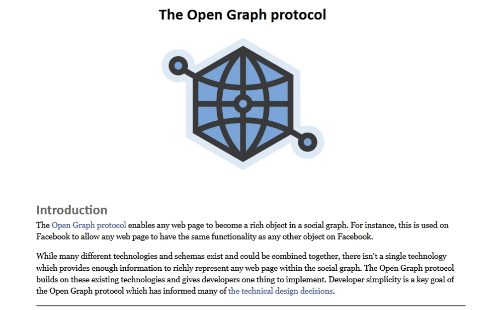 Open Graph 是一个 Facebook