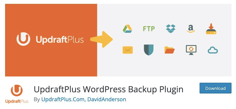 Updraft Plus plugin for backup