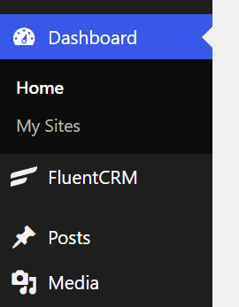 从 WordPress 仪表板访问 FluentCRM