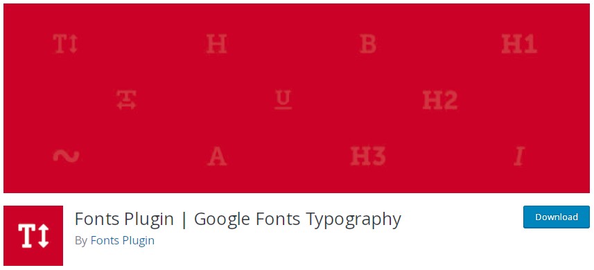 Fonts Plugin Google Fonts Typography WordPress plugin