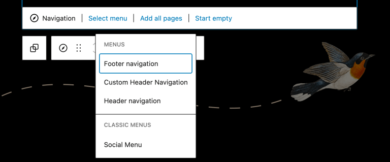 Nav block gutenberg