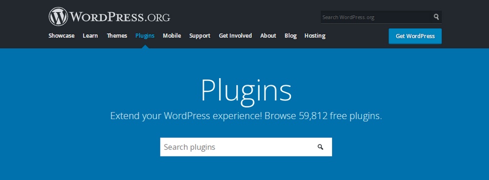 WordPress Plugins page