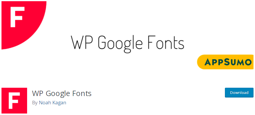 WP Google Fonts WordPress plugin