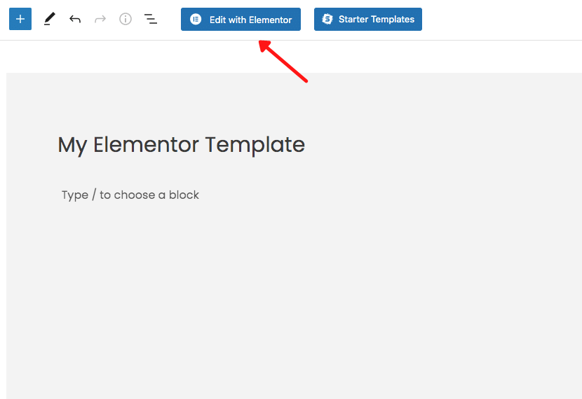 Edit page with Elementor