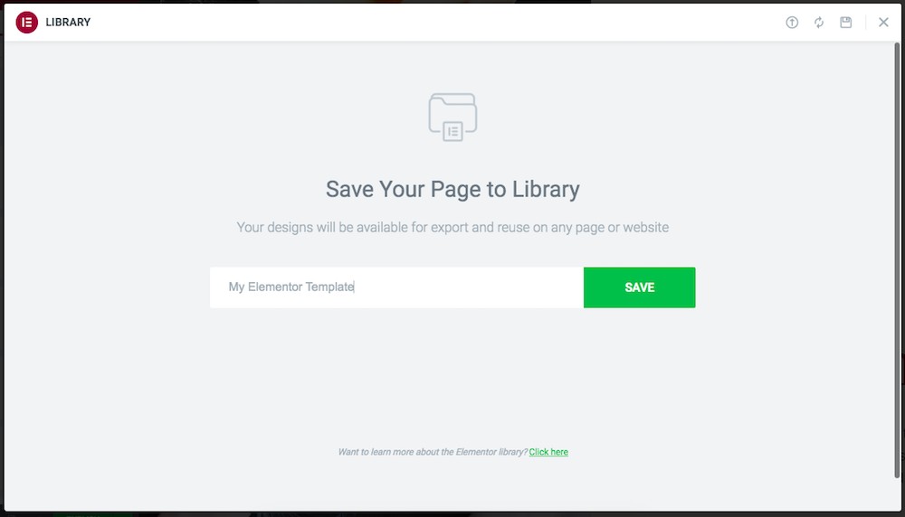Save page to library