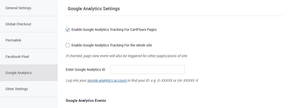 Google Analytics to CartFlows