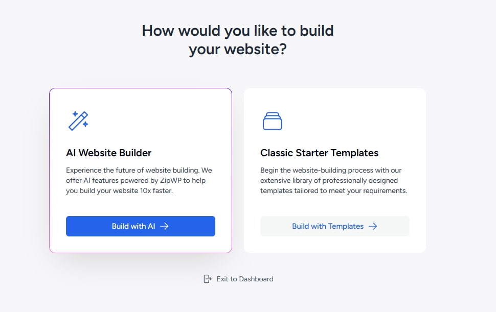 Starter Templates Installation Wizards