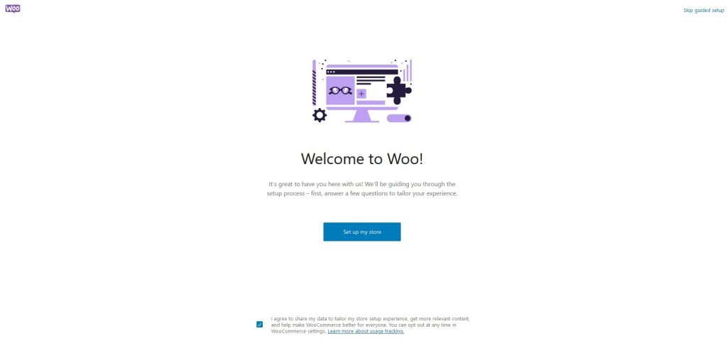 WooCommerce setup wizard