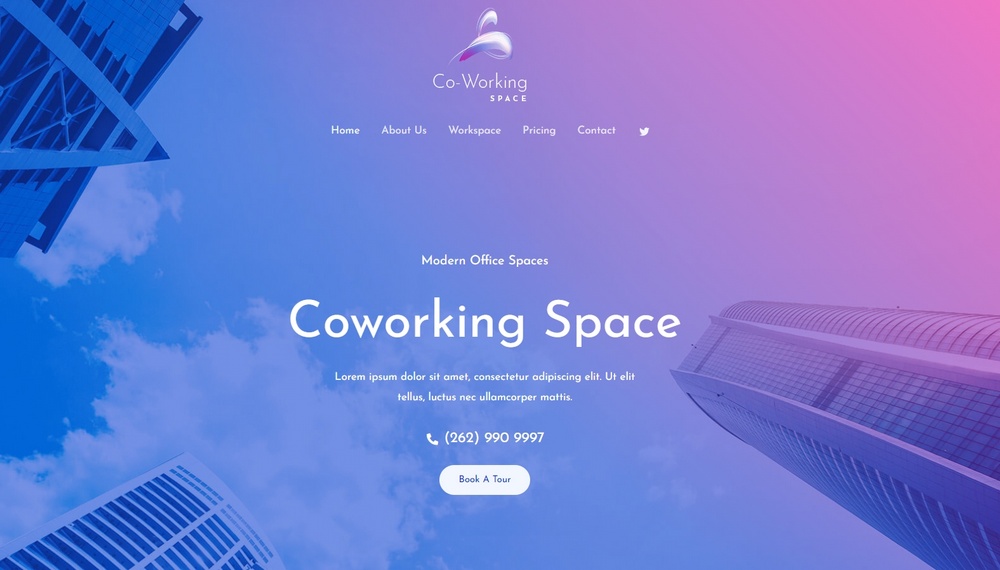Co-Working space Astra business template