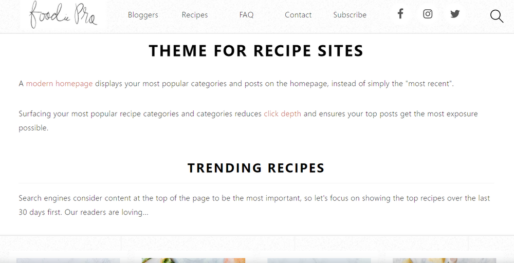 foodise pro WordPress theme