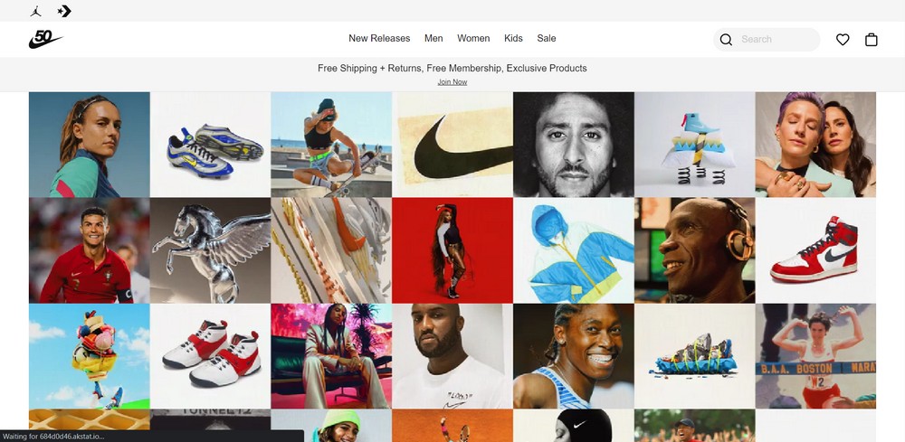 Nike homepage