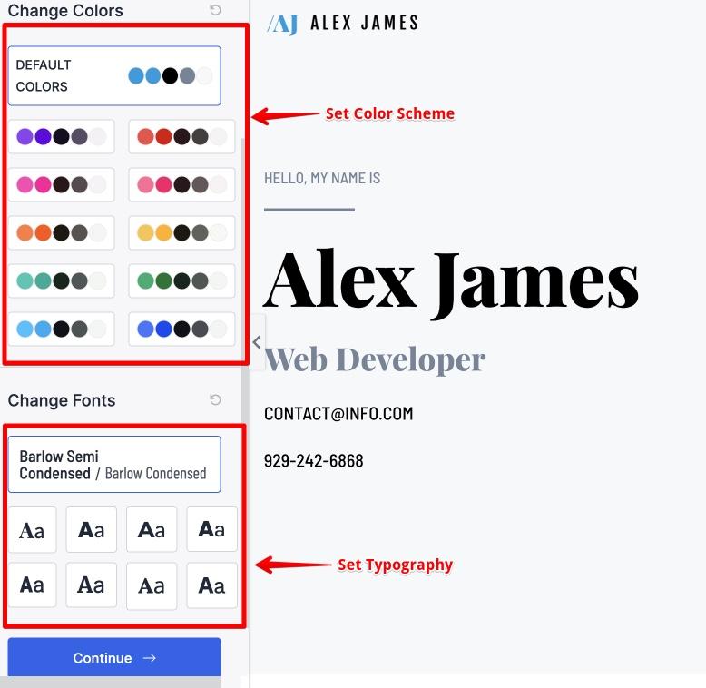 Set Colors and Typography for Your Site