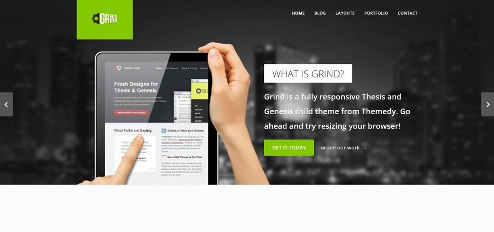 Grind WordPress theme