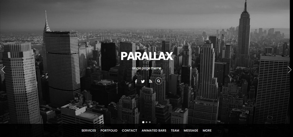 Parallax WordPress theme