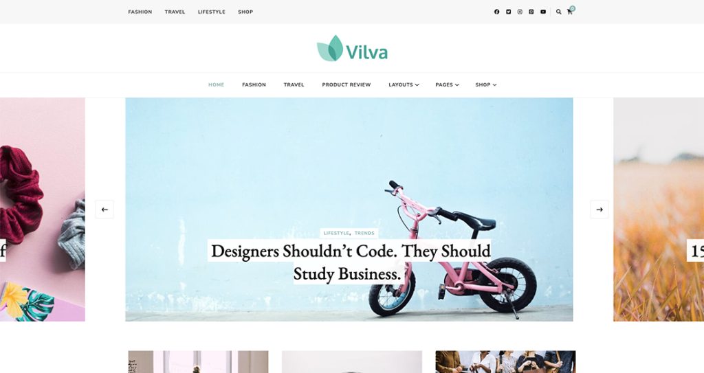 Vilva WordPress theme
