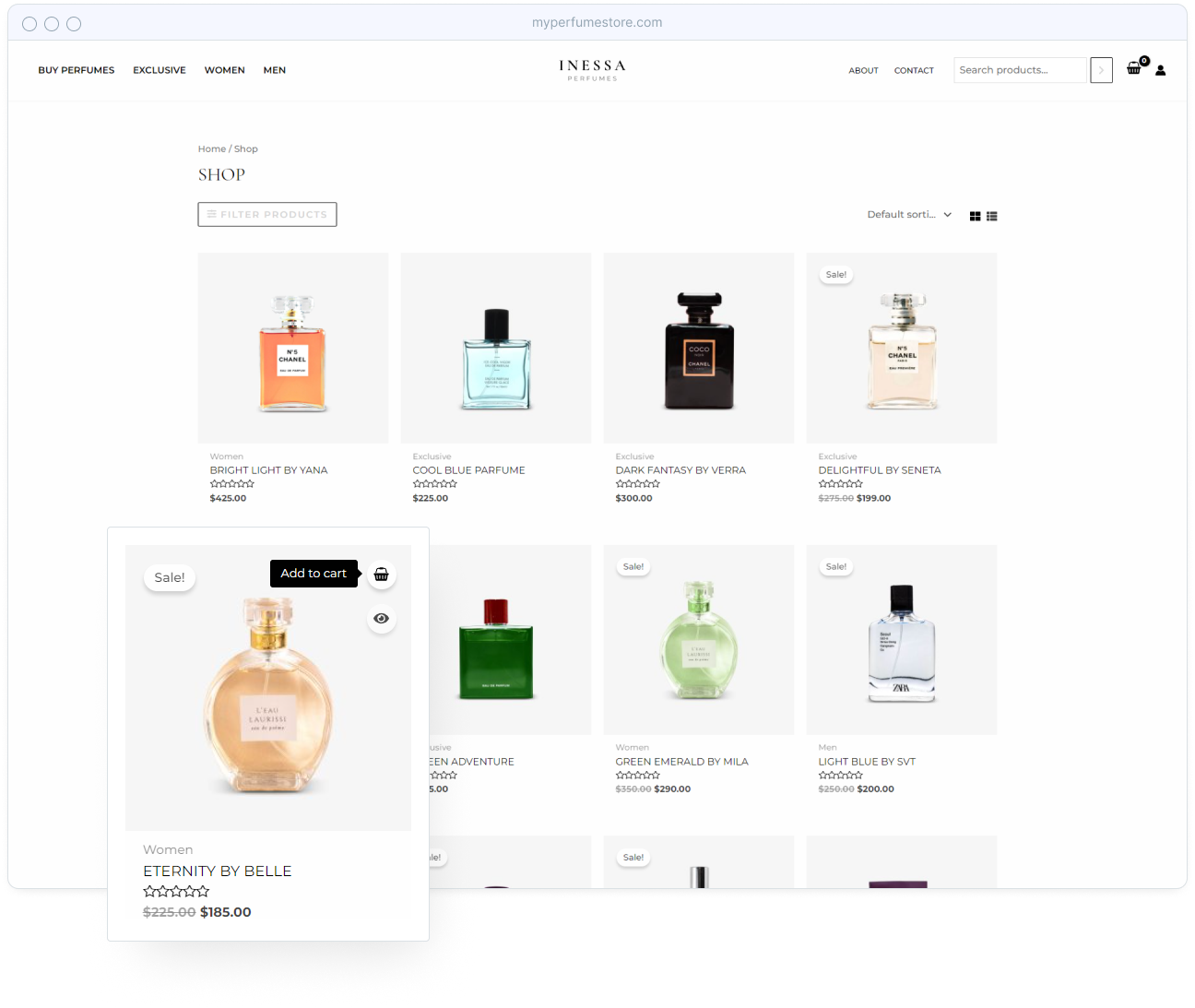Astra 3.9 Modern skin shop page