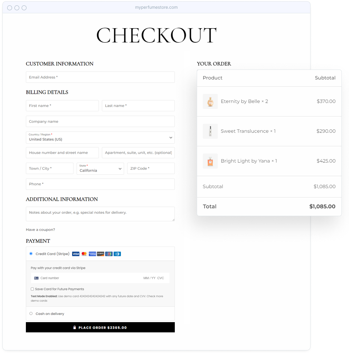 Astra WooCommerce modern checkout