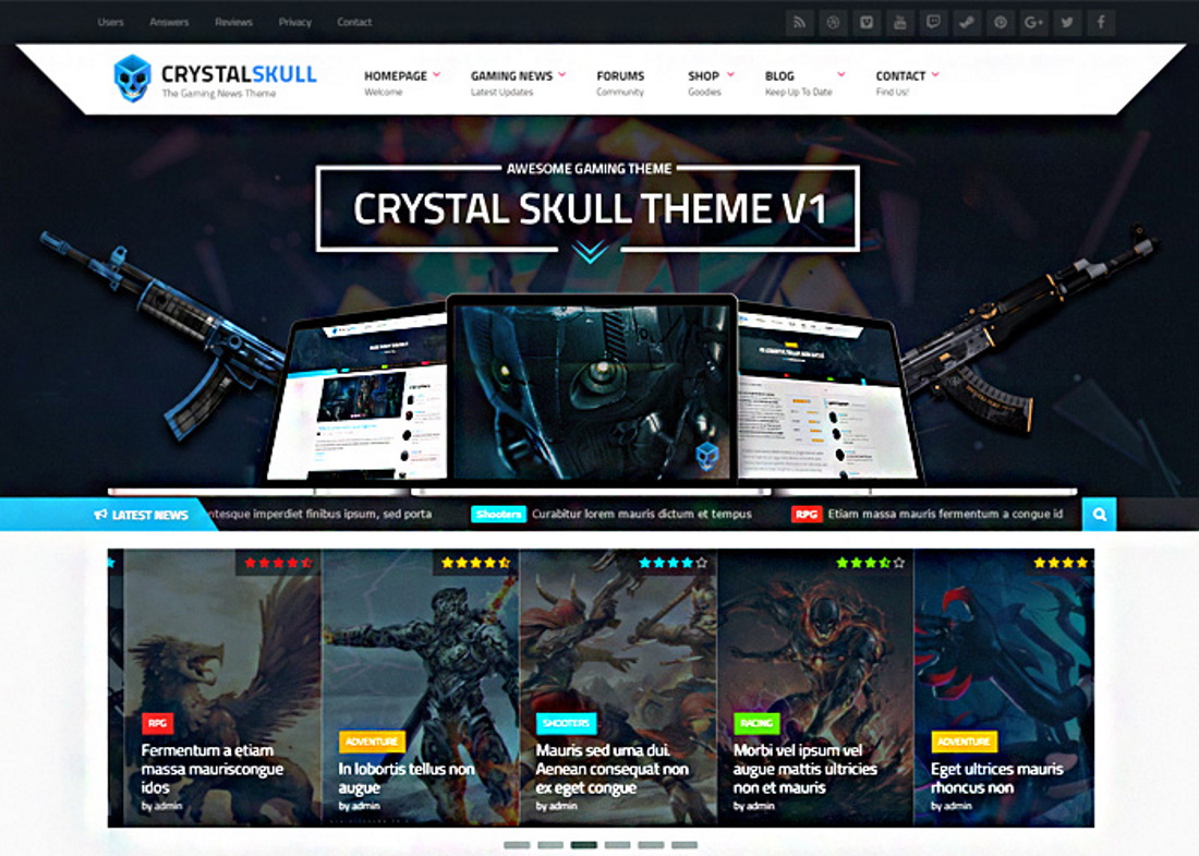 CrystalSkull WordPress theme