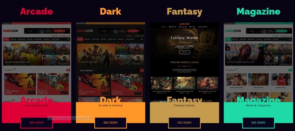 Gameleon WordPress theme