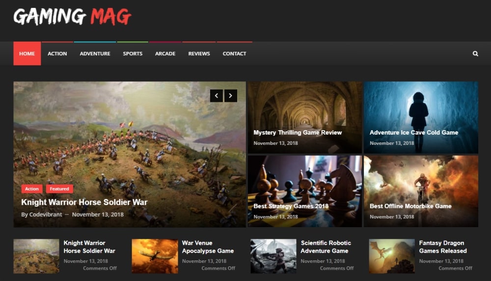 Gaming Mag WordPress theme