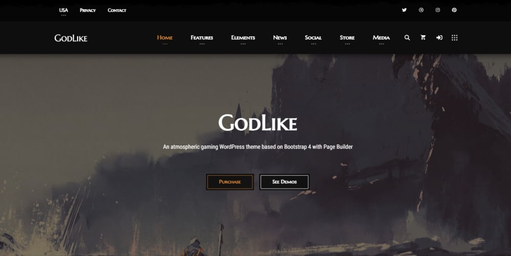 Godlike WordPress theme