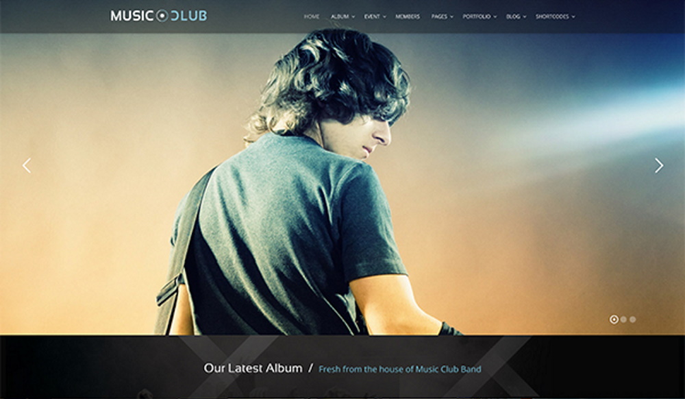 Music Club WordPress theme demo