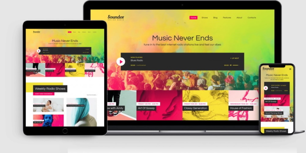 Sounder theme for music websites