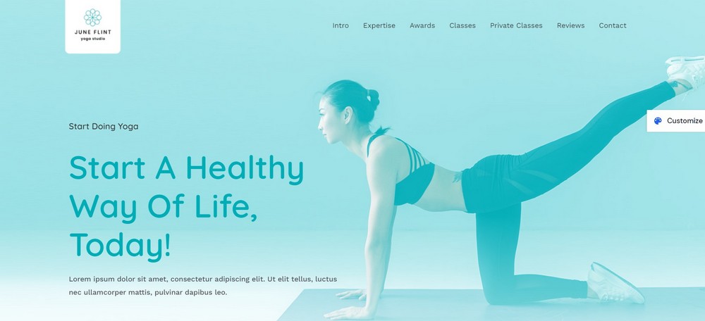 yoga WordPress sports theme