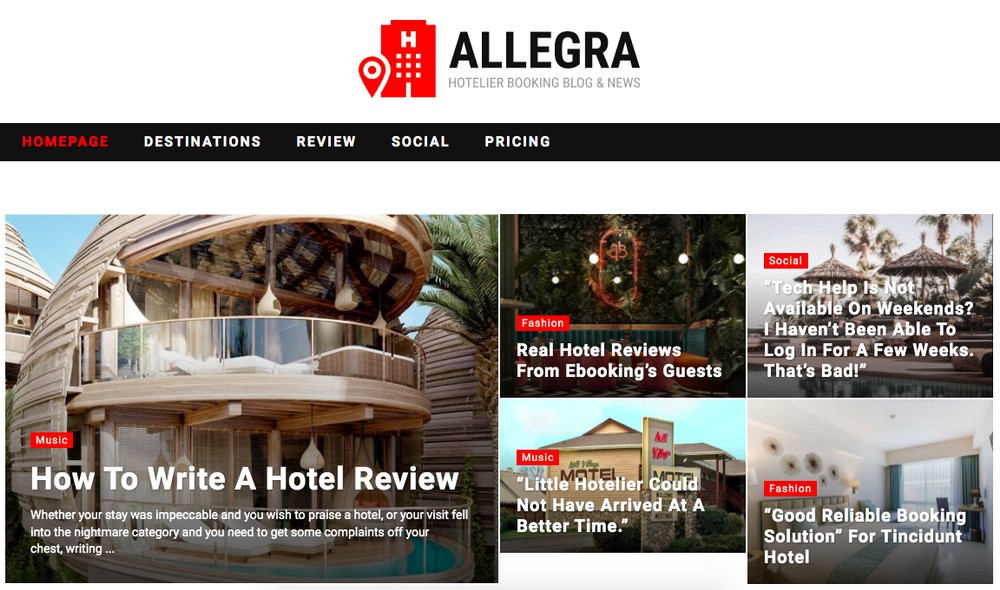 Allegra WordPress theme