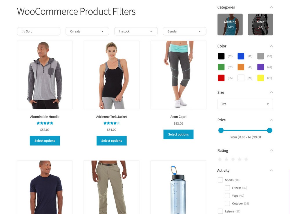 WooCommerce product filters