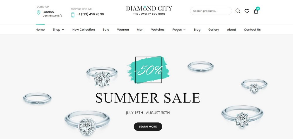 wordpress themes for jewelry stores