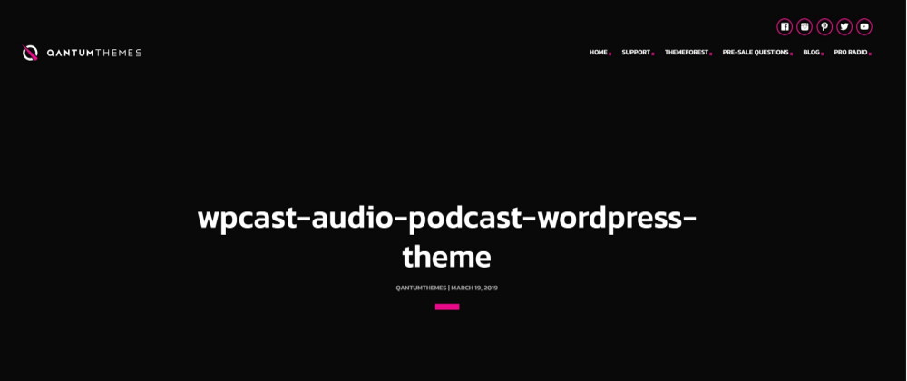 Wpcast WordPress  theme demo page
