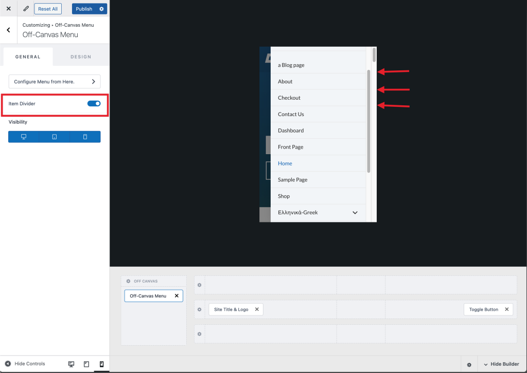 How to Create a Mobile Menu Item Divider