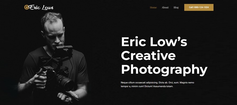 astra photography template - how to create photography website