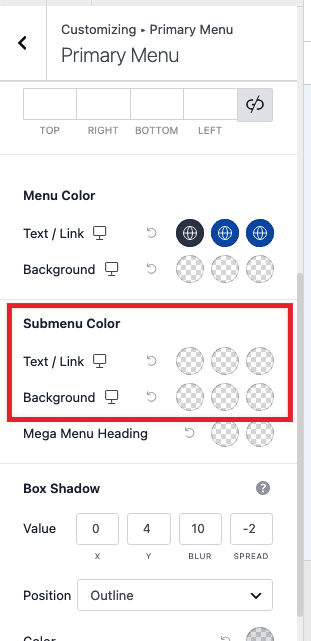 How To Fix Not Being Able To Edit Submenu Colors, Above and Below Header? image